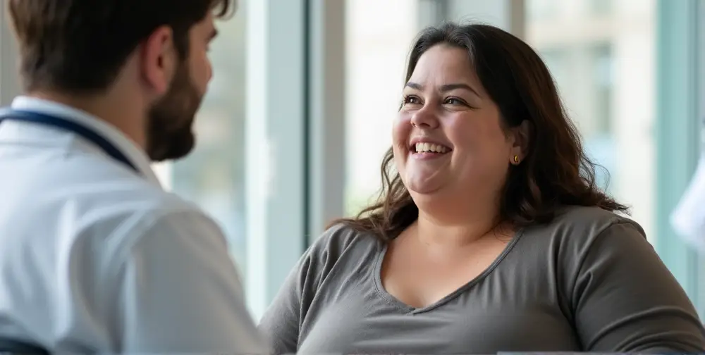 Doctor and patient discussing GLP-1 program
